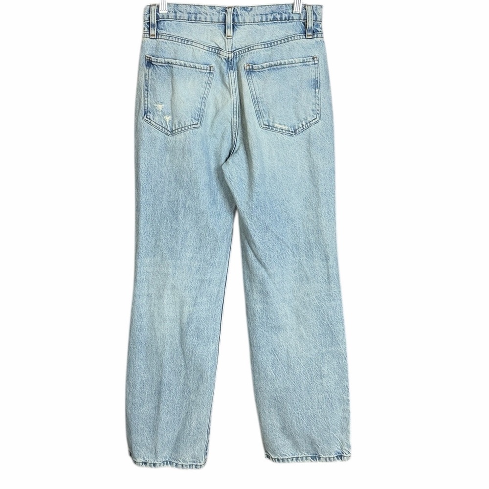Frame Denim Le Jane Ankle Light Blue Jeans with Distressed Details Women's 27 - Picture 3 of 9